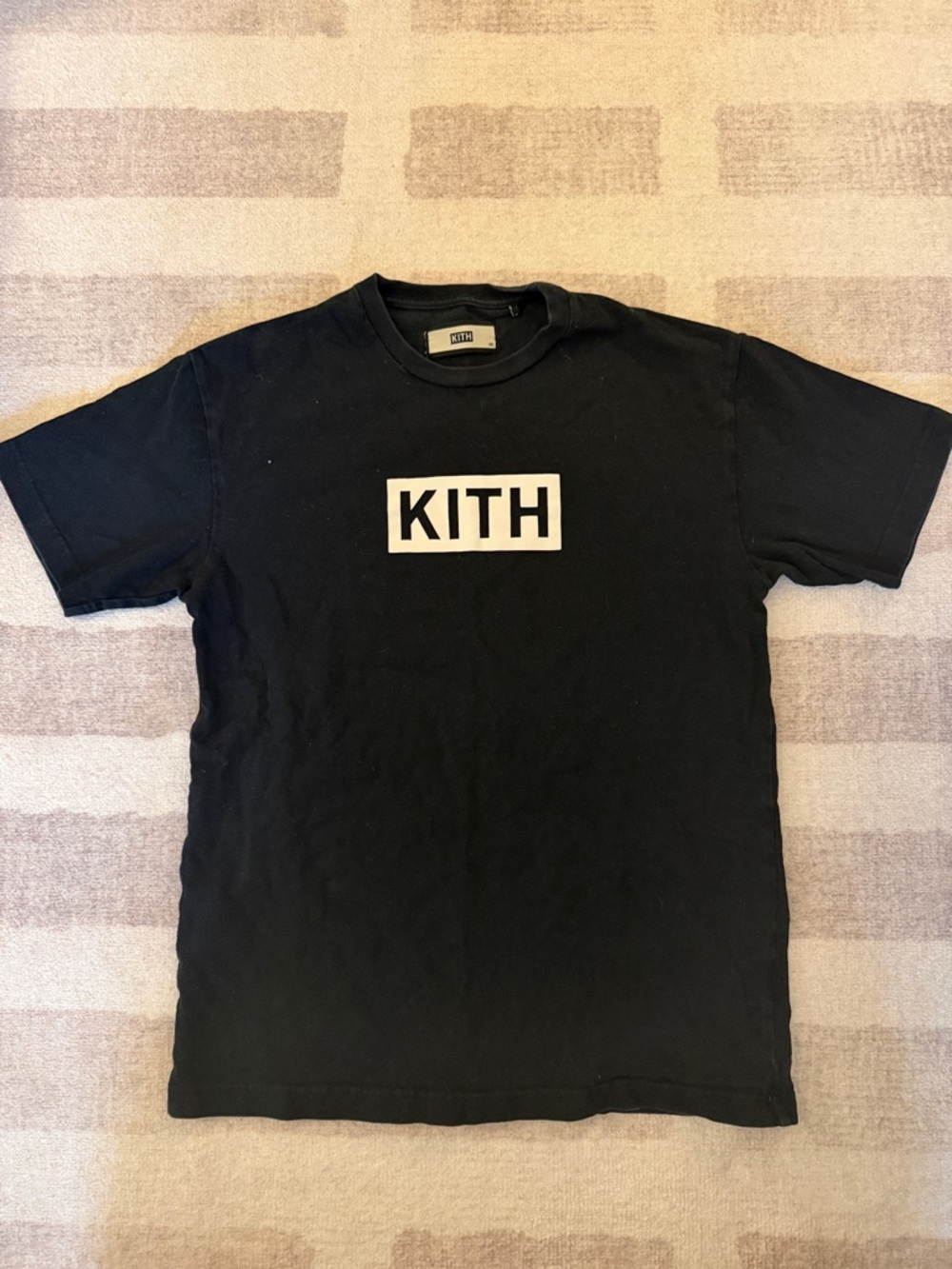 Kith Black Tee with White Logo Box